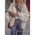 Lantern Sleeves Chunky Sweater